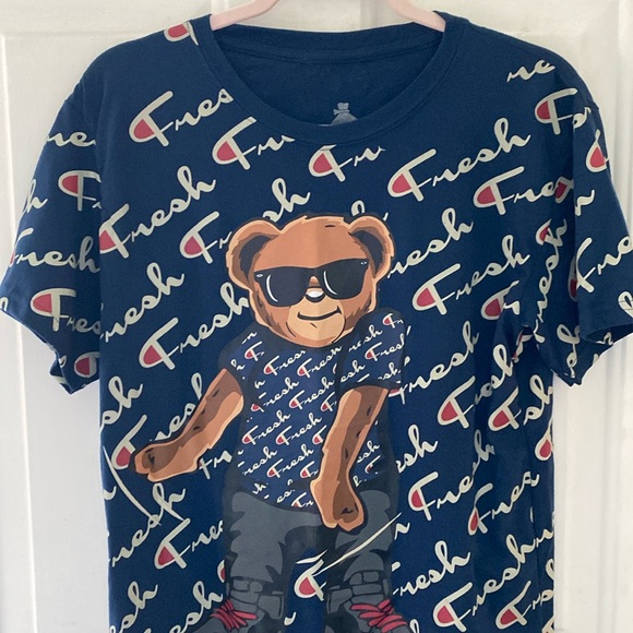 Fresh Champion Style Graphic Tee Shirt. Unisex Size Medium - Picture 6 of 6